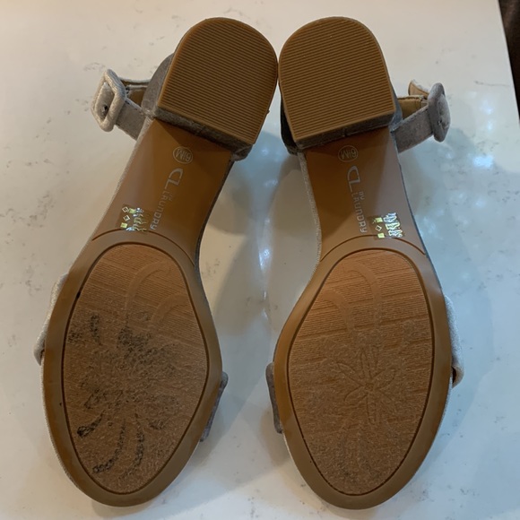 CL by Laundry, Jody velvet sandals in silver gray - Picture 7 of 8